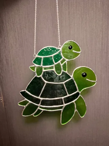 Schildpad met kleintje